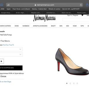 Christian Louboutin Simple Black Leather Pumps - Very Gently Used!